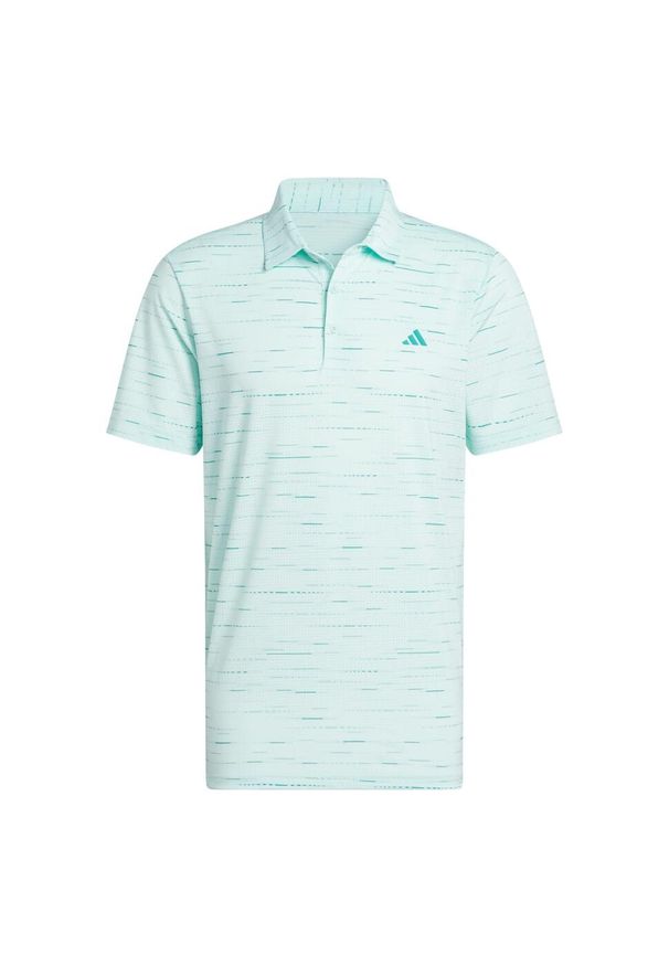 Adidas - Koszulka Ultimate365 Mesh Glimmer Print Polo. Okazja: na co dzień. Typ kołnierza: polo. Kolor: niebieski. Materiał: mesh. Wzór: nadruk. Styl: casual