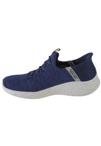 skechers - Buty sportowe Sneakersy męskie, Slip-Ins Ultra Flex 3.0 - Right Away. Kolor: niebieski. Sport: turystyka piesza