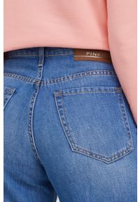 Pinko jeansy damskie medium waist. Kolor: fioletowy