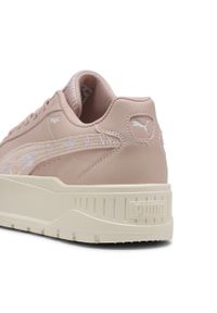 Puma - Damskie sneakersy Karmen II Crafted Flowers PUMA Rose Quartz White Pink. Kolor: biały, różowy, wielokolorowy. Obcas: na platformie