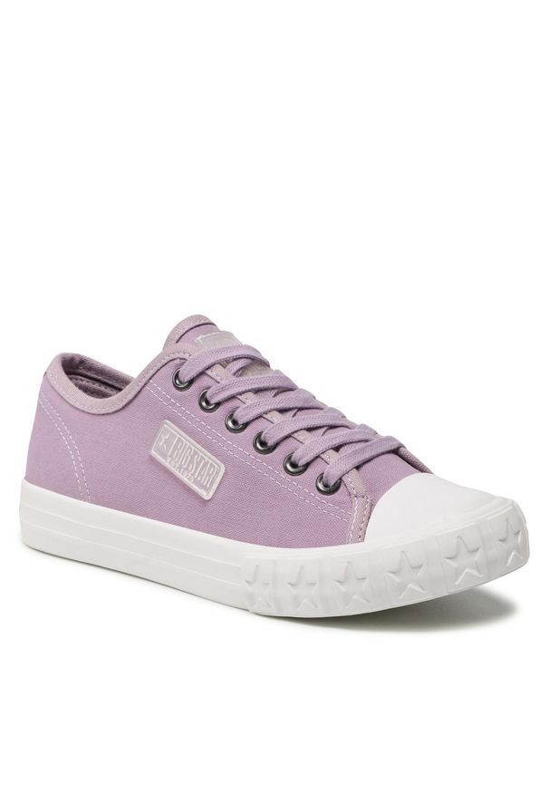 BIG STAR SHOES - Trampki BIG STAR - JJ274496 Violet. Okazja: na co dzień. Kolor: fioletowy. Materiał: materiał. Styl: casual