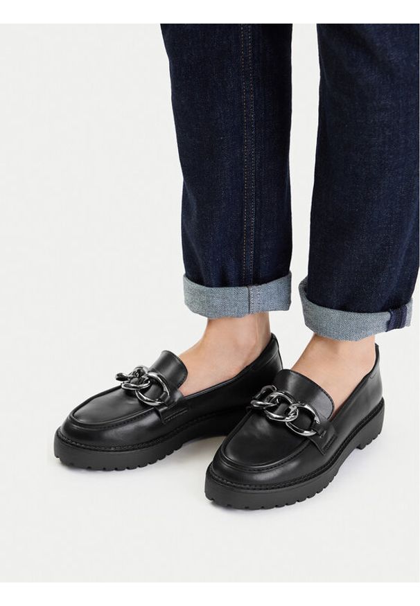 DeeZee Loafersy WS5621-18A Czarny. Kolor: czarny. Materiał: syntetyk