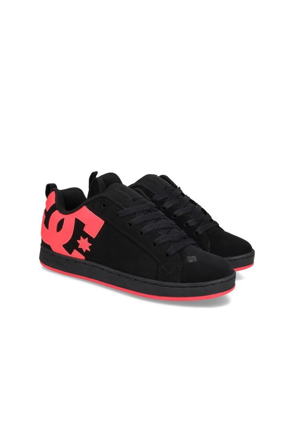 DC Shoes - Buty dc-shoes czarne skórzane sportowe. Okazja: na co dzień. Kolor: czarny. Materiał: skóra