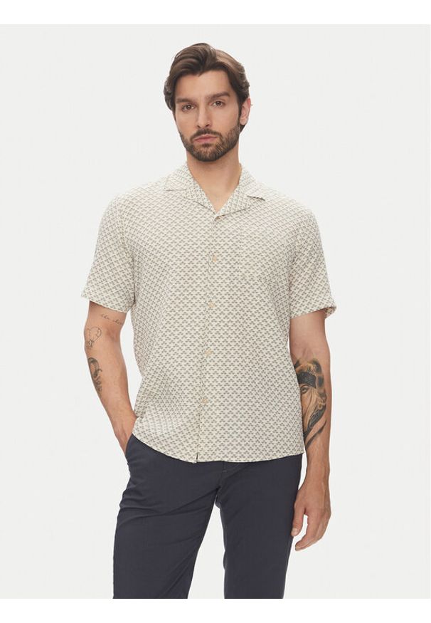 Pierre Cardin Koszula C6 45610.0458 Beżowy Regular Fit. Kolor: beżowy. Materiał: bawełna