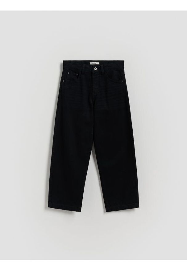Reserved - Jeansy straight - czarny. Kolor: czarny
