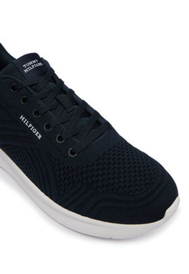 TOMMY HILFIGER - Tommy Hilfiger Sneakersy Lightweight Runner Mix FM0FM05755 Granatowy. Kolor: niebieski. Materiał: materiał
