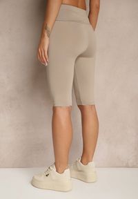 Renee - Beżowe Szorty z Bawełny Typu Bikery Dollisana. Okazja: na co dzień. Kolor: beżowy. Materiał: bawełna. Styl: casual #5