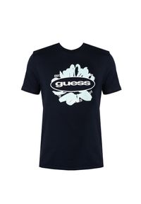 Guess T-Shirt "LA Logo" | M3GI61K9RM1 | Mężczyzna | Granatowy. Okazja: na co dzień. Kolor: niebieski. Materiał: bawełna. Długość: długie. Wzór: nadruk. Styl: casual, elegancki #3