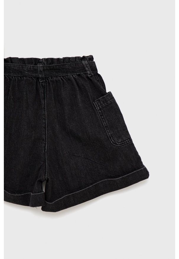 BIRBA&TRYBEYOND - Birba&Trybeyond szorty jeansowe dziecięce kolor czarny gładkie. Kolor: czarny. Materiał: jeans. Wzór: gładki