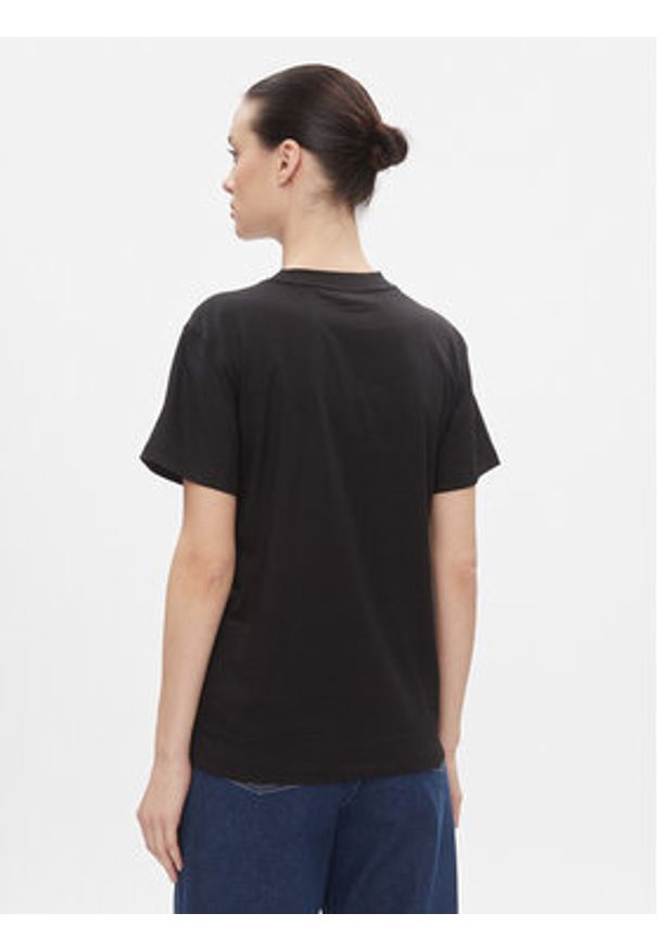 Calvin Klein T-Shirt Metallic Micro Logo T Shirt K20K206967 Czarny Regular Fit. Kolor: czarny. Materiał: bawełna