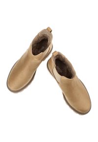 Big-Star - Beżowe Sztyblety Big Star Ocieplane Obuwie Damskie. Kolor: beżowy. Materiał: guma, materiał, futro, syntetyk. Szerokość cholewki: normalna. Sezon: jesień #7