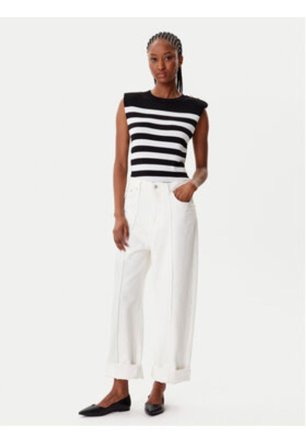 Morgan Sweter 252-MRANI Czarny Regular Fit. Kolor: czarny. Materiał: wiskoza