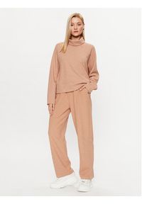 DKNY Sport Spodnie dresowe DP3P3286 Brązowy Regular Fit. Kolor: brązowy. Materiał: bawełna, syntetyk #3