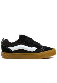 Buty męskie Vans KNU Skool VN0009QCB9M1 - czarne. Okazja: na co dzień. Zapięcie: pasek. Kolor: czarny. Materiał: zamsz, tkanina, guma. Szerokość cholewki: normalna. Model: Vans Old Skool