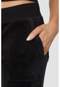 Juicy Couture - JUICY COUTURE Czarne spodnie dresowe damskie Layla Low Rise, Rozmiar XS. Kolor: czarny. Materiał: dresówka #7