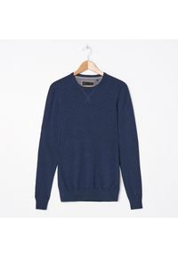 House - Bawełniany sweter basic - Granatowy. Kolor: niebieski. Materiał: bawełna #1