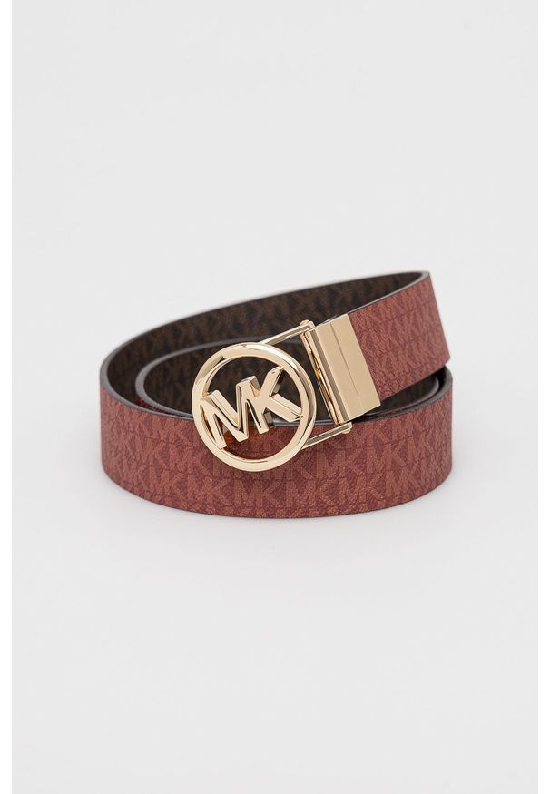 MICHAEL Michael Kors pasek dwustronny 551342 damski kolor czerwony. Kolor: czerwony