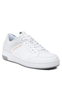 Calvin Klein Jeans Sneakersy Basket Cupsole High/Low Freq YM0YM00611 Biały. Kolor: biały. Materiał: skóra #4