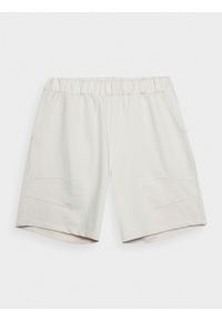 outhorn - Spodenki dresowe męskie - kremowe. Kolor: kremowy. Materiał: dresówka #5