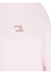 Tommy Jeans Bluza Badge DW0DW17325 Różowy Regular Fit. Kolor: różowy. Materiał: bawełna #7