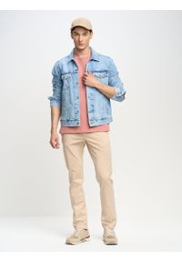 Big-Star - Spodnie chinosy męskie beżowe Erhat 805. Kolor: beżowy. Materiał: tkanina, bawełna #4