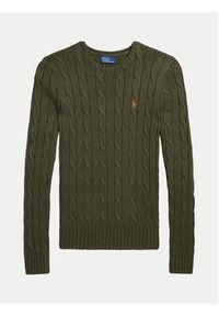 Polo Ralph Lauren Sweter 211891640030 Zielony Regular Fit. Typ kołnierza: polo. Kolor: zielony. Materiał: bawełna #3