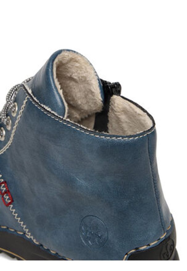 Rieker Trzewiki 71510-14 Niebieski. Kolor: niebieski. Materiał: syntetyk, materiał