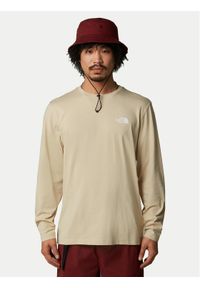 The North Face Longsleeve Simple Dome NF0A87QN Beżowy Regular Fit. Kolor: beżowy. Materiał: bawełna, syntetyk. Długość rękawa: długi rękaw
