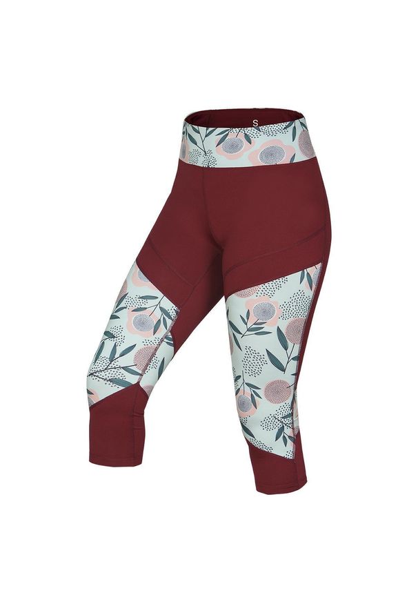 OCUN - Legging kobieta Ocun Rhea 3/4 wine. Kolor: czerwony. Materiał: materiał