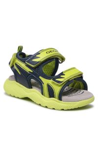 Sandały Geox J S.Splush B. B J25GPB 014CE C0749 M Navy/Lime. Kolor: zielony. Materiał: skóra