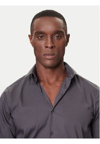 Calvin Klein Koszula LV019EU037 Szary Slim Fit. Kolor: szary. Materiał: bawełna #4