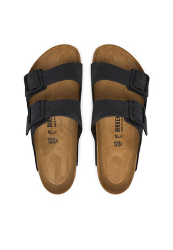 Birkenstock Klapki Arizona Wire Buckle 1031697 Czarny. Kolor: czarny. Materiał: nubuk, skóra
