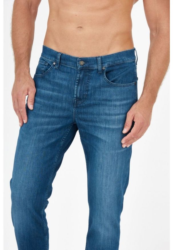 7 FOR ALL MANKIND Granatowe jeansy męskie SLIMMY, Rozmiar 33. Kolor: niebieski