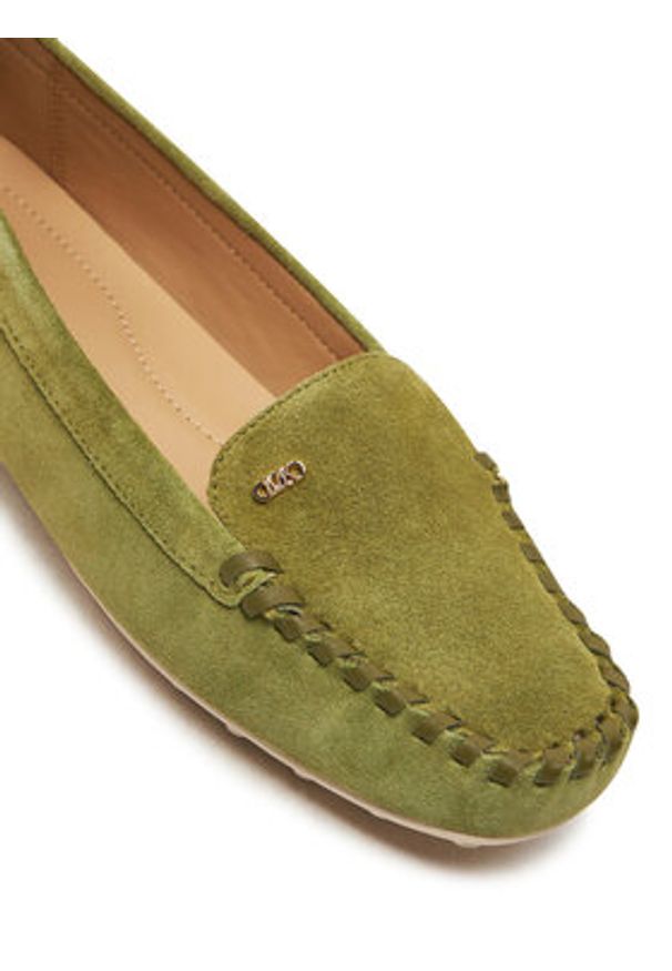 MICHAEL Michael Kors Mokasyny Eve 40T4EVFR1S Zielony. Kolor: zielony. Materiał: zamsz, skóra