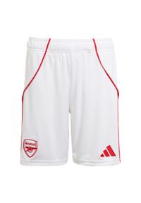 Adidas - Szorty Arsenal 25/26 Home Kids. Kolor: czerwony, biały, wielokolorowy