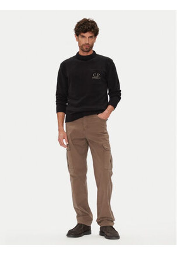 C.P. Company Sweter 19CMKN061A110432A Czarny Regular Fit. Kolor: czarny. Materiał: syntetyk