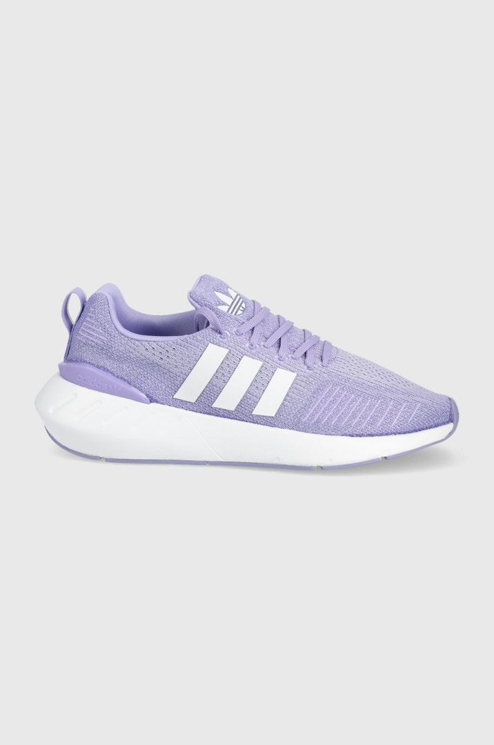 Fioletowe sneakersy adidas Originals z okrągłym noskiem, do