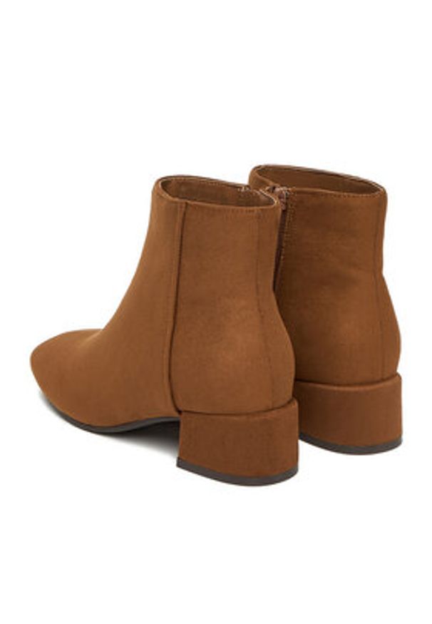 Clara Barson Botki CEO-CD24038-4 Bordowy. Kolor: czerwony. Materiał: materiał