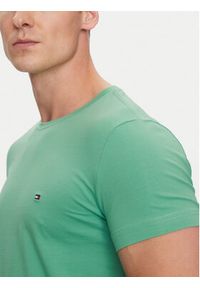 TOMMY HILFIGER - Tommy Hilfiger T-Shirt MW0MW10800 Zielony Slim Fit. Kolor: zielony. Materiał: bawełna