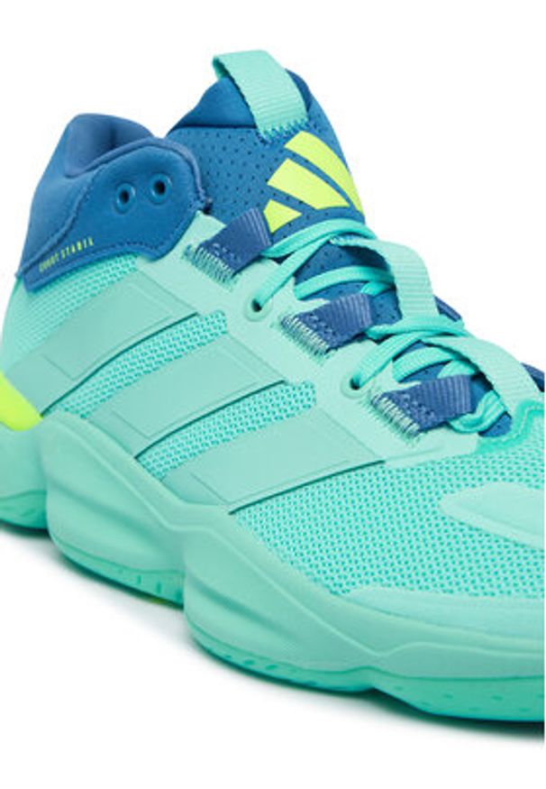 Adidas - adidas Buty halowe Court Stabil KJ3665 Turkusowy. Kolor: turkusowy. Materiał: materiał