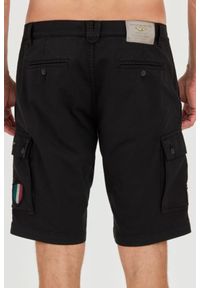 Aeronautica Militare - AERONAUTICA MILITARE Czarne męskie bermudy Frecce Tricolori, Rozmiar M. Kolor: czarny #4