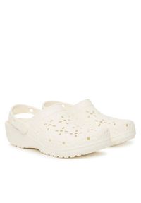 Crocs Klapki Classic Floral Cut-Out Clog 210927 Écru