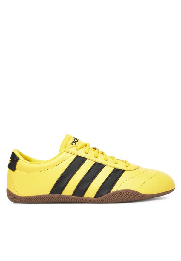 Adidas - adidas Sneakersy Grand Court Lo JQ9693 Żółty. Kolor: żółty. Materiał: skóra