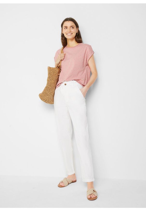 bonprix - T-shirt (2 szt.). Kolor: różowy. Materiał: skóra