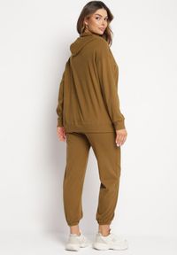 Born2be - Brązowy 2-częściowy Komplet Dresowy z Bluzą i Spodniami Ciprana. Kolor: brązowy. Materiał: dresówka #3