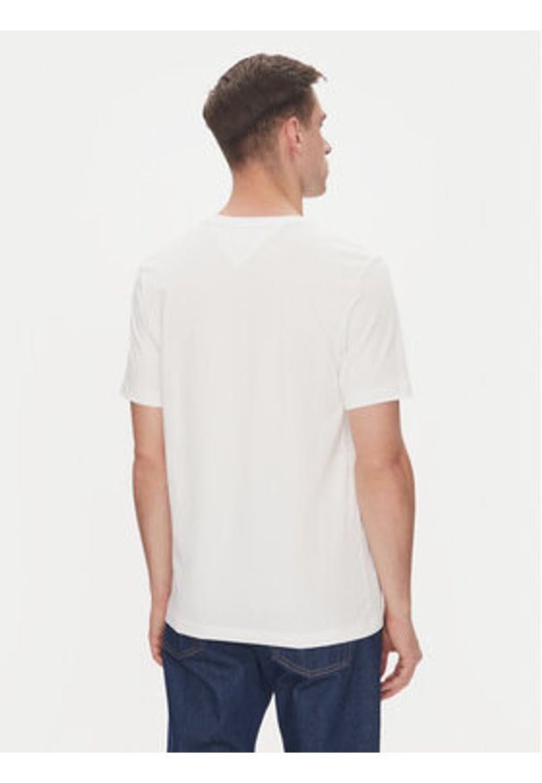 TOMMY HILFIGER - Tommy Hilfiger T-Shirt Tropical Floral MW0MW39353 Biały Regular Fit. Kolor: biały. Materiał: bawełna