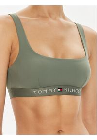 TOMMY HILFIGER - Tommy Hilfiger Góra od bikini UW0UW04108 Zielony. Kolor: zielony. Materiał: syntetyk #4