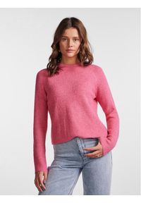 Pieces Sweter 17098262 Różowy Regular Fit. Kolor: różowy. Materiał: syntetyk #1