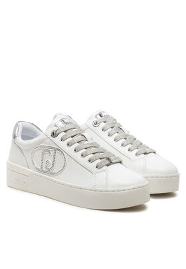 Liu Jo Sneakersy Silvia BF4023 PX179 Biały. Kolor: biały. Materiał: skóra