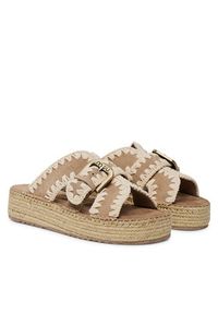 Mou Espadryle Jute sandal MU.SW641003A Różowy. Kolor: różowy. Materiał: zamsz, skóra